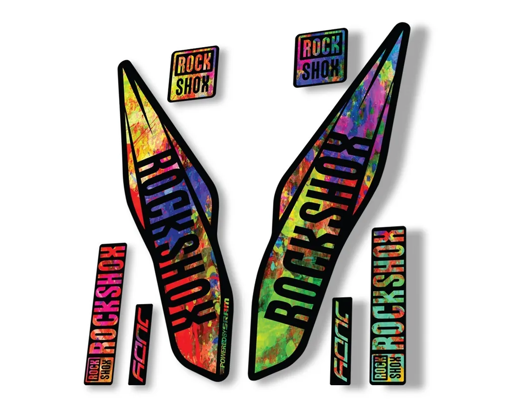 Rock Shox Judy 2017 Fork Decal Bike Cycling Sticker Adhesive Oil Slick - 1