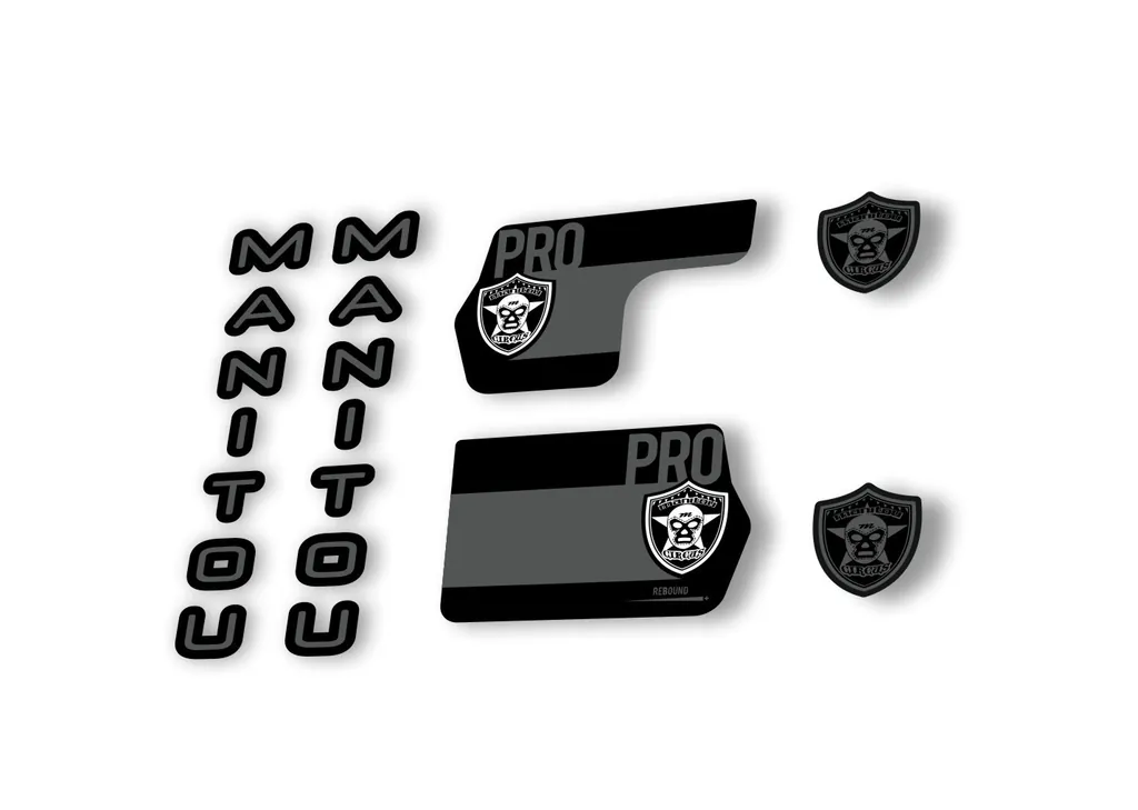 Manitou Circus Pro 2020 Fork Suspension Decal Kit Sticker Set Gray - 1