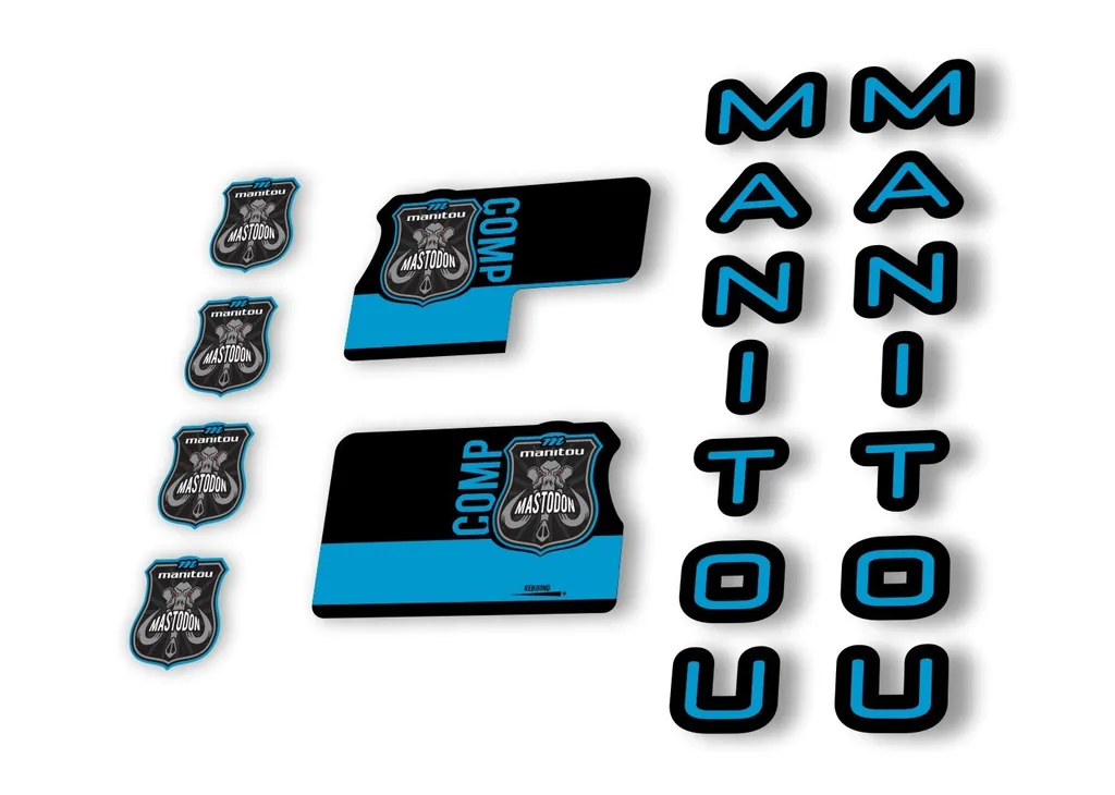 Manitou Mastadon Comp 2020 Fork Suspension Decal Kit Sticker Set Blue - 1