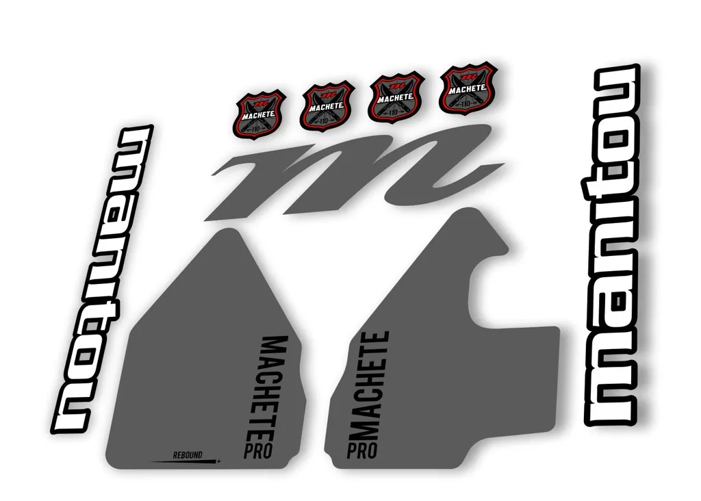 Manitou Machette 110 Pro 2020 Fork Suspension Decal Kit Sticker Gray - 1