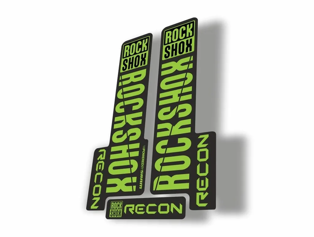 Rock Shox RECON 2018 Mountain Bike Cycling Decal Kit Sticker Adhesive Green - 1