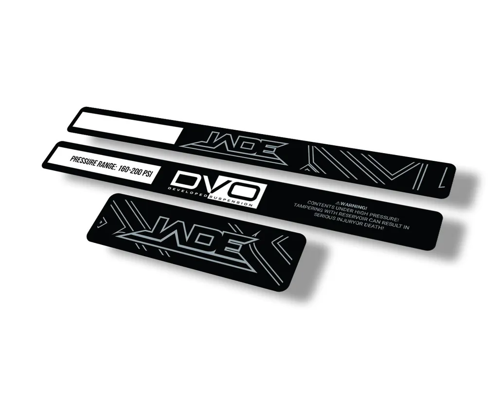 DVO Jade Coil 2020 Rear Shock Suspension Sticker Factory Decal Adhesive White - 1