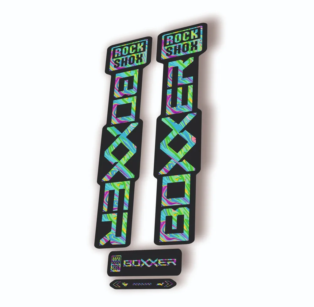 Rock Shox BOXXER 2024 ULTIMATE Mountain Bike Cycling Decal Adhesive Oil Slick 1 - 1