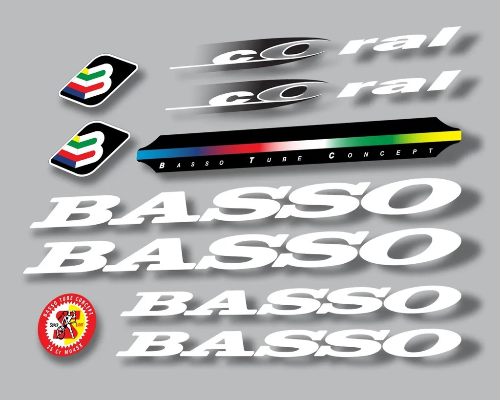 Basso Coral Frame Sticker Factory Adhesive Aufkleber Decal White - 1