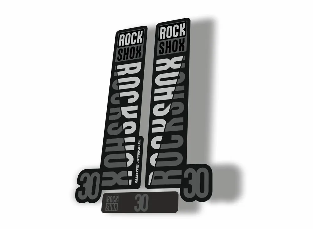 Rock Shox 30 2018 Fork Decal Mountain Bike Cycling Sticker Adhesive Black - 1