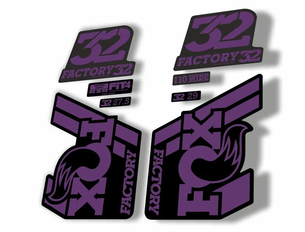 FOX 32 Float 2018-19 Forks Suspension Factory Decals Stickers Adhesive Purple - 1