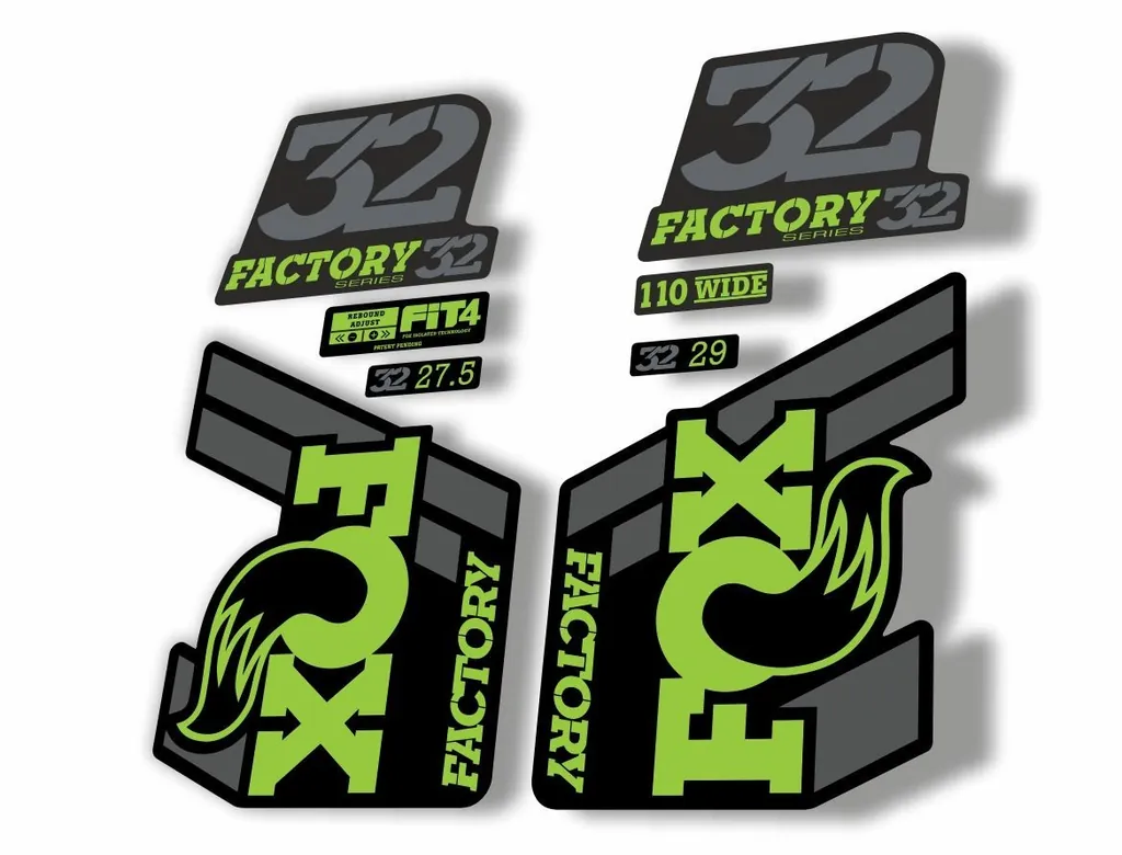FOX 32 Float 2018-19 Forks Suspension Factory Decal Sticker Adhesive Green Gray - 1