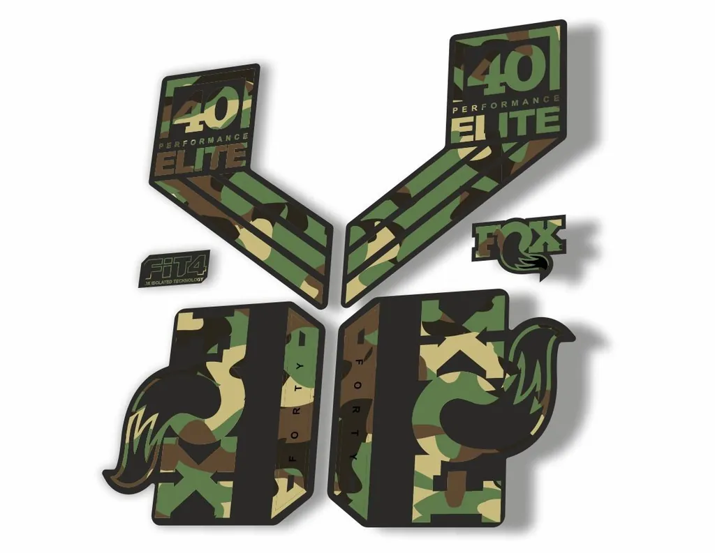 FOX 40 Elite Performance 2017-18 Fork Suspension Factory Decal Sticker Camo - 1