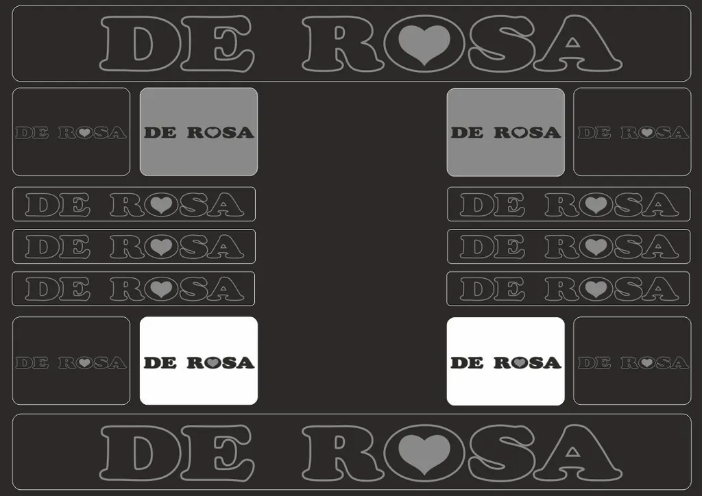 Bicycle Vinyl Frame Stickers – Compatible with DE ROSA Road Bikes – Gray - 1