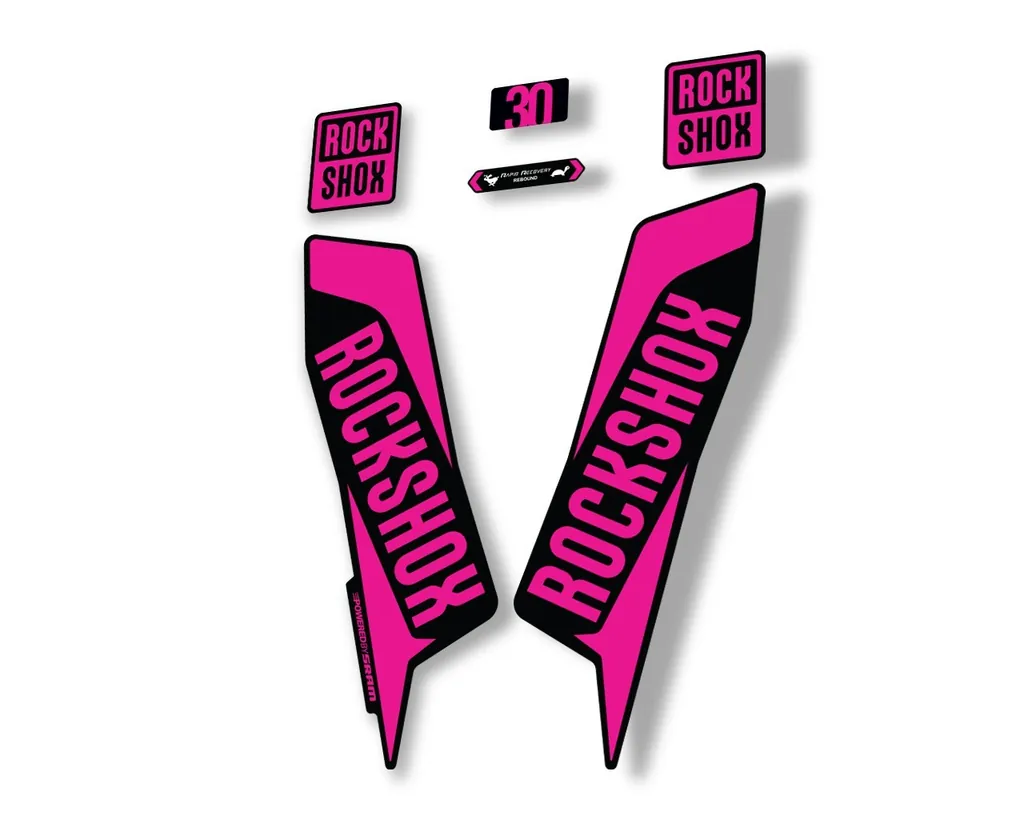 Rock Shox TK 30 2021 Fork Decals Suspension Sticker Adhesive Pink - 1