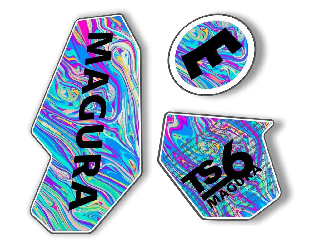 MAGURA TS6 Suspension Decal Kit Sticker Adhesive Aufkleber Oil Slick 1 - 1