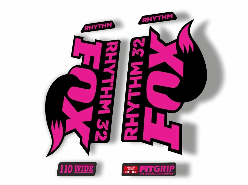 FOX 32 Rhythm 2018 Forks Suspension Factory Decal Sticker Adhesive Pink - 1