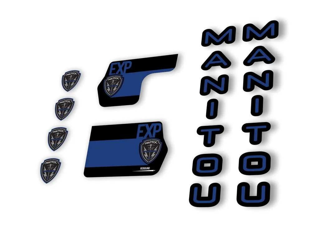 Manitou Mattoc Expert 2020 Fork Suspension Decal Kit Sticker Set Dark Blue - 1