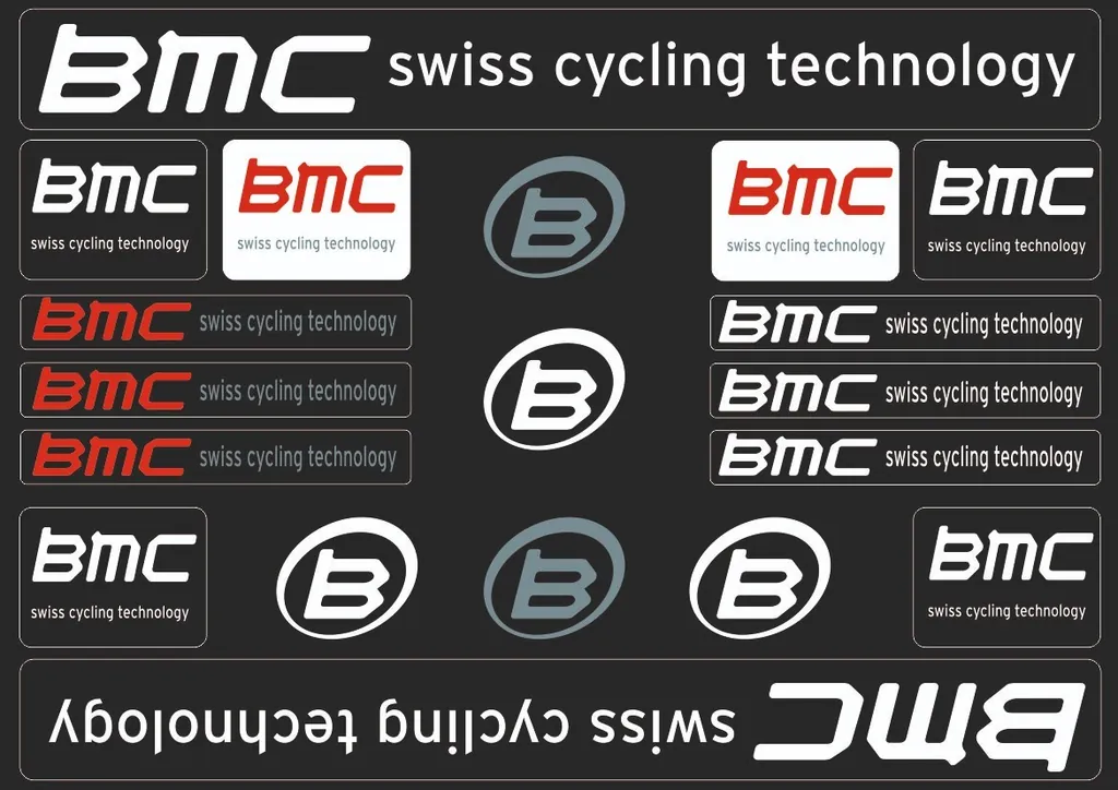 Bicycle Vinyl Frame Stickers Custom Compatible with BMC White - 1