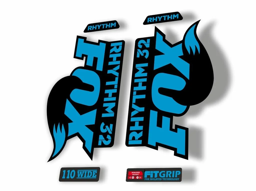 FOX 32 Rhythm 2018 Forks Suspension Factory Decal Sticker Adhesive Blue - 1