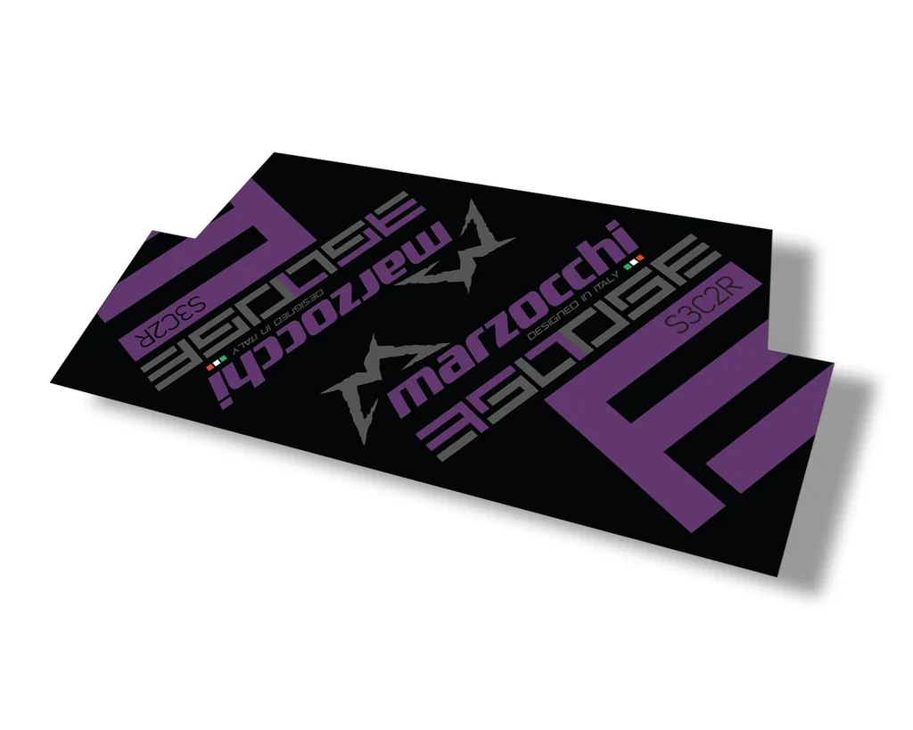 Marzocchi 350 S3C2R 2018 Rear Shock Sticker Decal Kit Adhesive Purple - 1