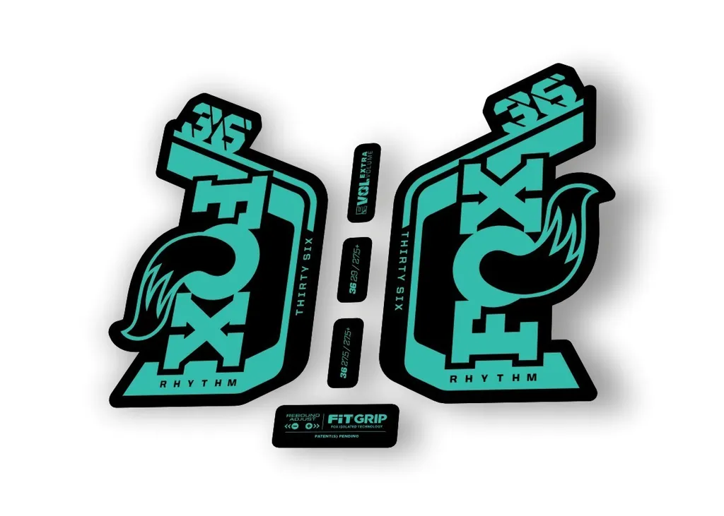 Fox 36 Rhythm 2024 Fork Suspension Factory Decal Sticker Adhesive Dolphin - 1
