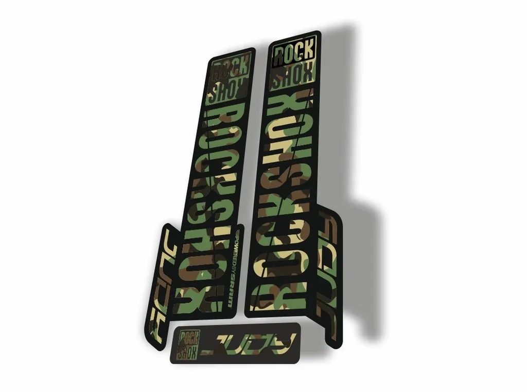 Rock Shox JUDY 2018 Fork Decal Mountain Bike Cycling Sticker Adhesive Camo - 1