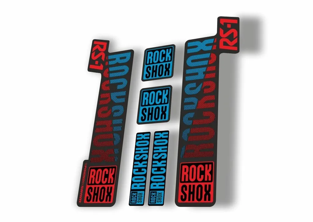 Rock Shox RS1 2018 Fork Decal Mountain Bike Cycling Sticker Adhesive Red Blue - 1