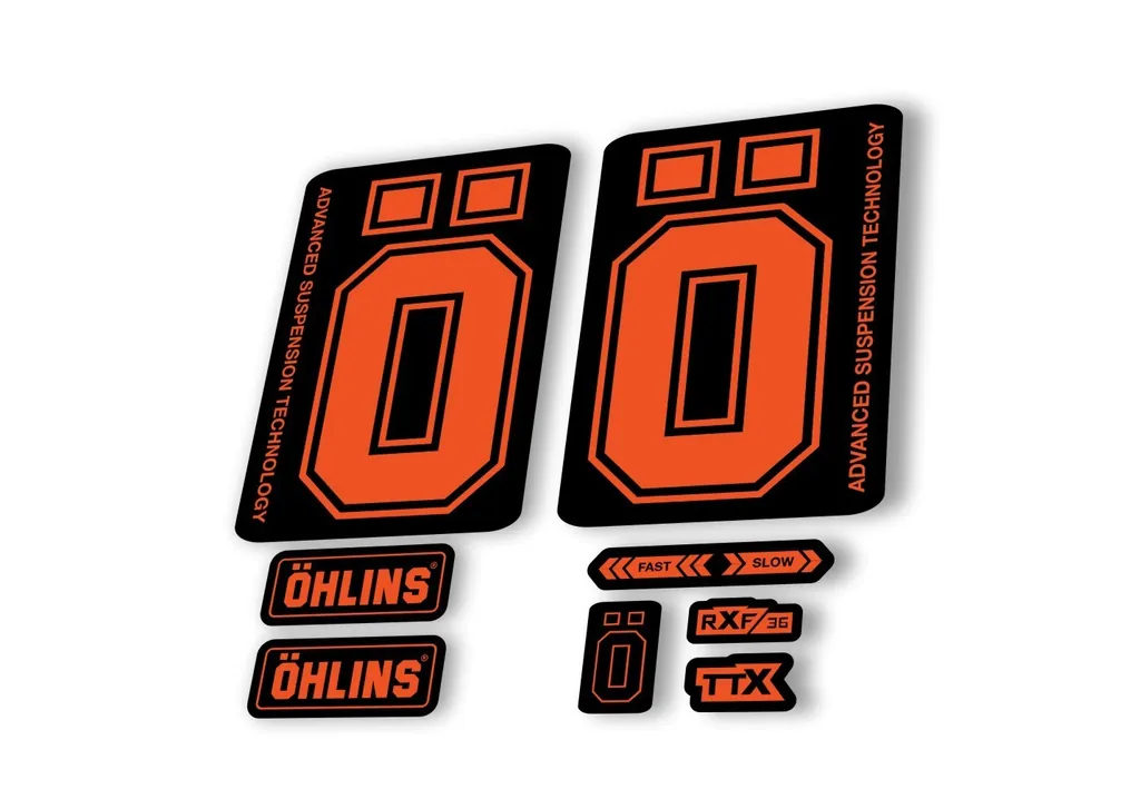 Ohlins RXF36 M2 2019 Fork Decal Mountain Bike Cycling Sticker Adhesive Orange - 1