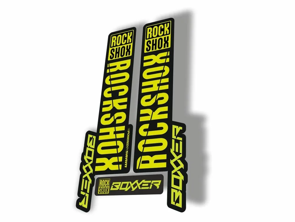 Rock Shox BOXXER 2019 Mountain Bike Cycling Decal Kit Sticker Lime Green - 1
