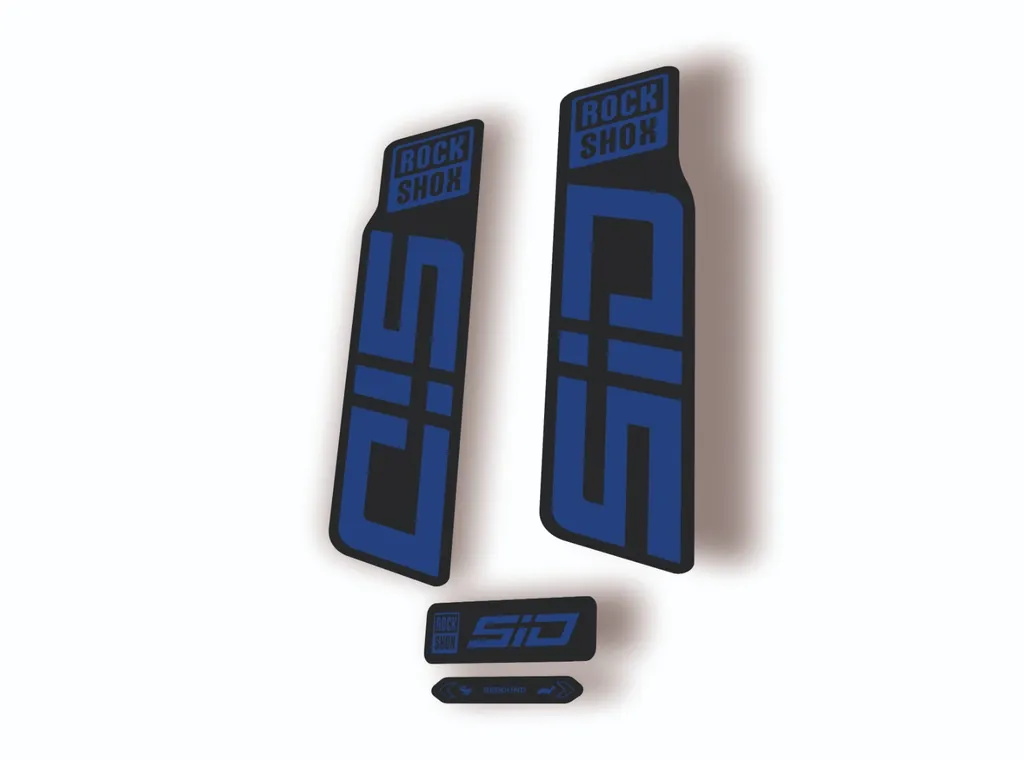Rock Shox SID 2024 Fork Decal Mountain Bike Cycling Sticker Kit Dark Blue - 1