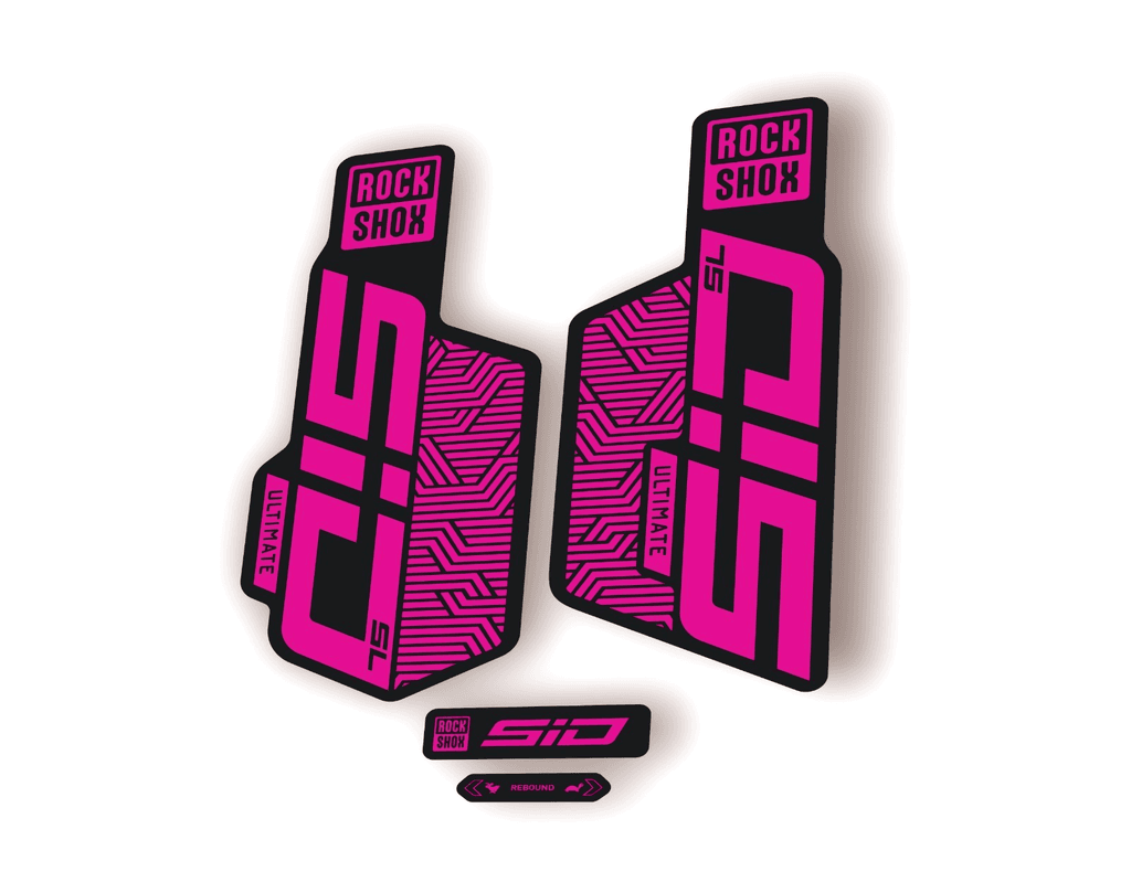 Rock Shox SID SL ULTIMATE 2025 Flight Attendant Bike Cycling Decal Sticker Pink - 1