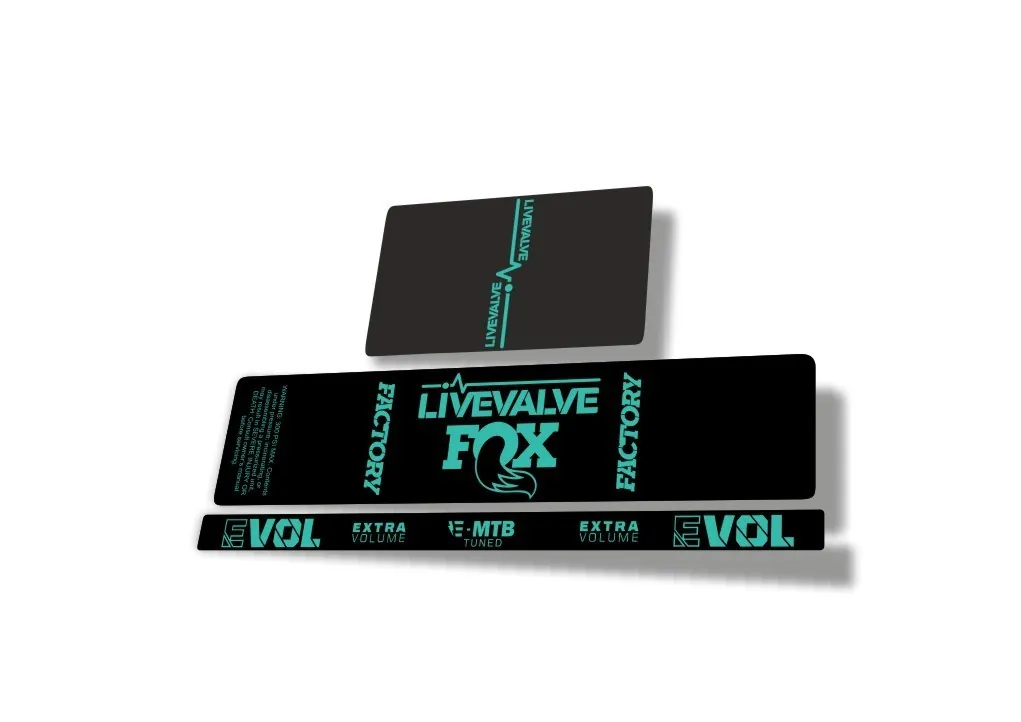Fox 2022 Live Valve MTB Rear Shock Suspension Sticker Decal Dolphin - 1