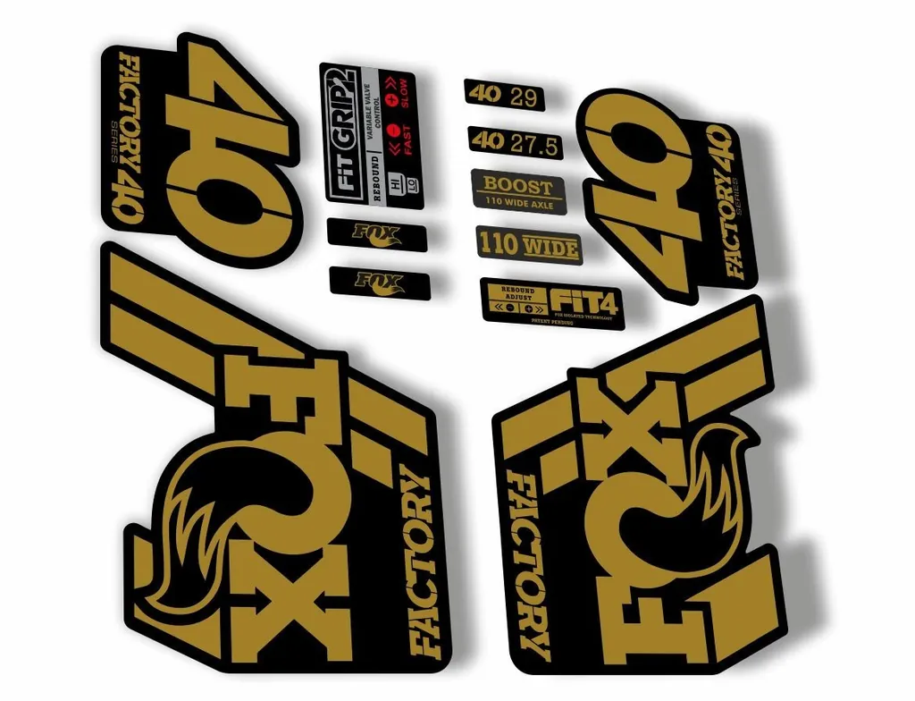 FOX 40 Float 2018-19 Forks Suspension Factory Decals Sticker Adhesive Pale Gold - 1