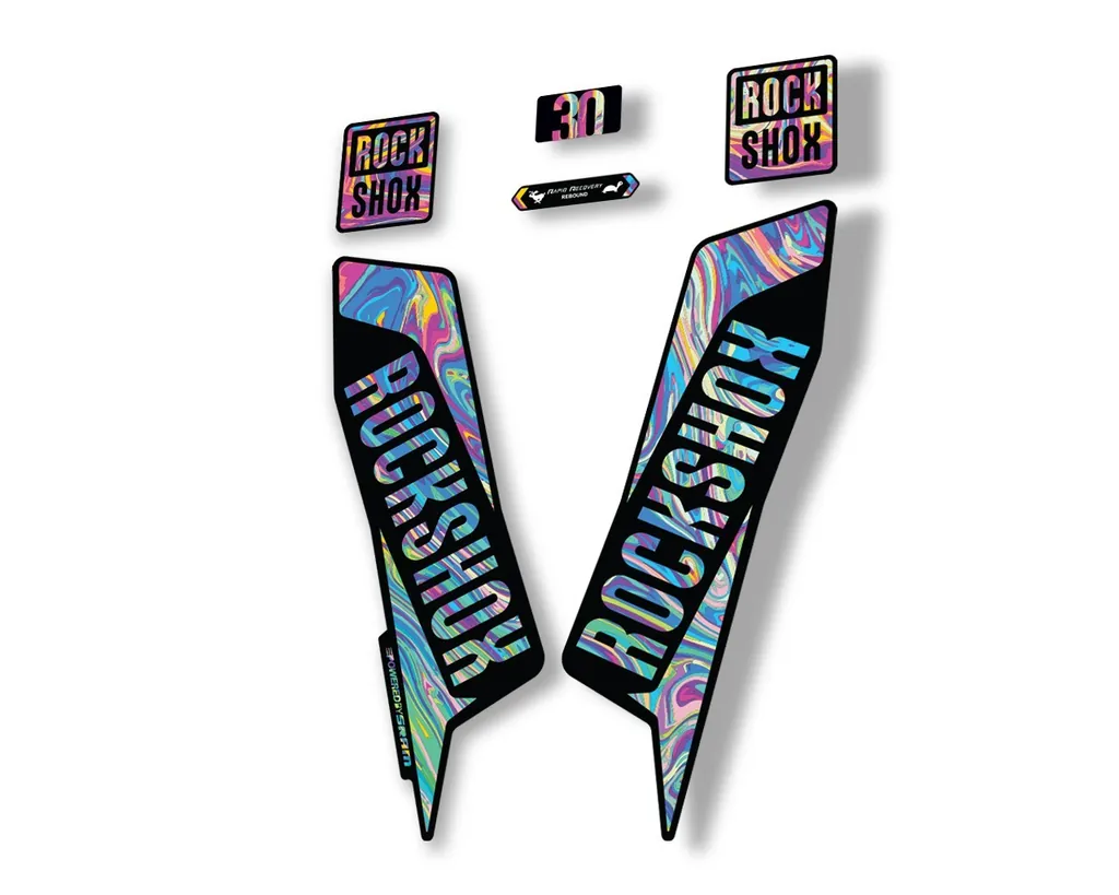Rock Shox TK 30 2021 Fork Decals Suspension Sticker Adhesive Oil Slick 1 - 1