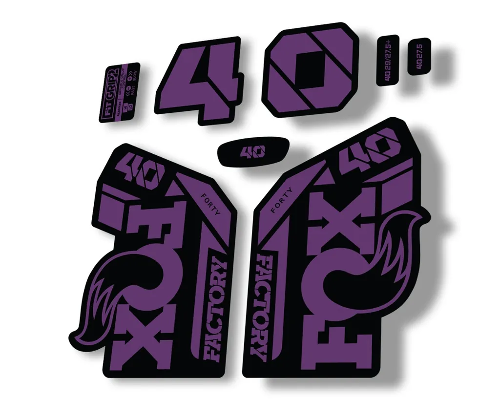 FOX 40 2021 Factory Forks Suspension Decals Sticker Set Adhesive Purple - 1