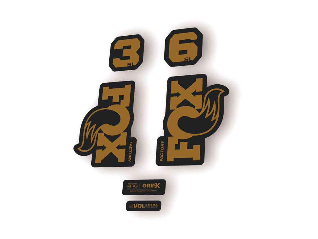FOX 36 SL Factory 2026 Fork Decal Suspension Sticker Adhesive Gold - 1