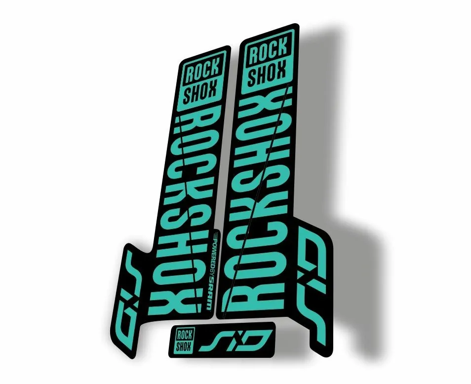 Rock Shox SID 2018 Mountain Bike Cycling Decal Kit Sticker Adhesive Green - 1