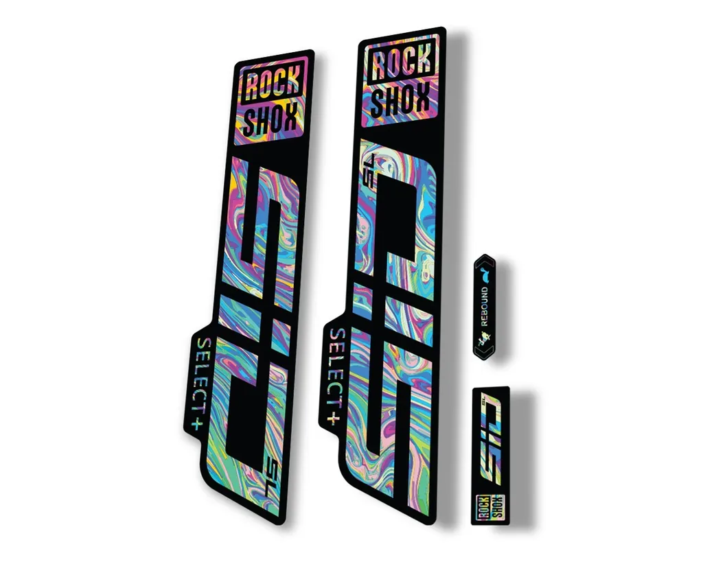 Rock Shox SID SL Select Plus 2021 Mountain Bike Cycling Decal Sticker Oil Slick1 - 1