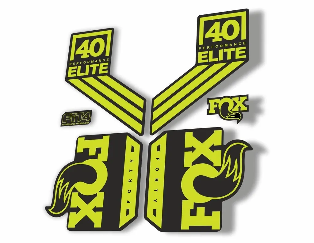 FOX 40 Elite Performance 2017-18 Fork Suspension Fctory Decal Sticker Lime Green - 1