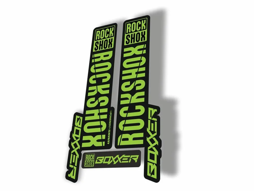 Rock Shox BOXXER 2019 Mountain Bike Cycling Decal Kit Sticker Adhesive Green - 1