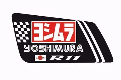 Yoshimura NEW Exhaust Muffler Decal R11 Replacement Adhesive Sticker - 1
