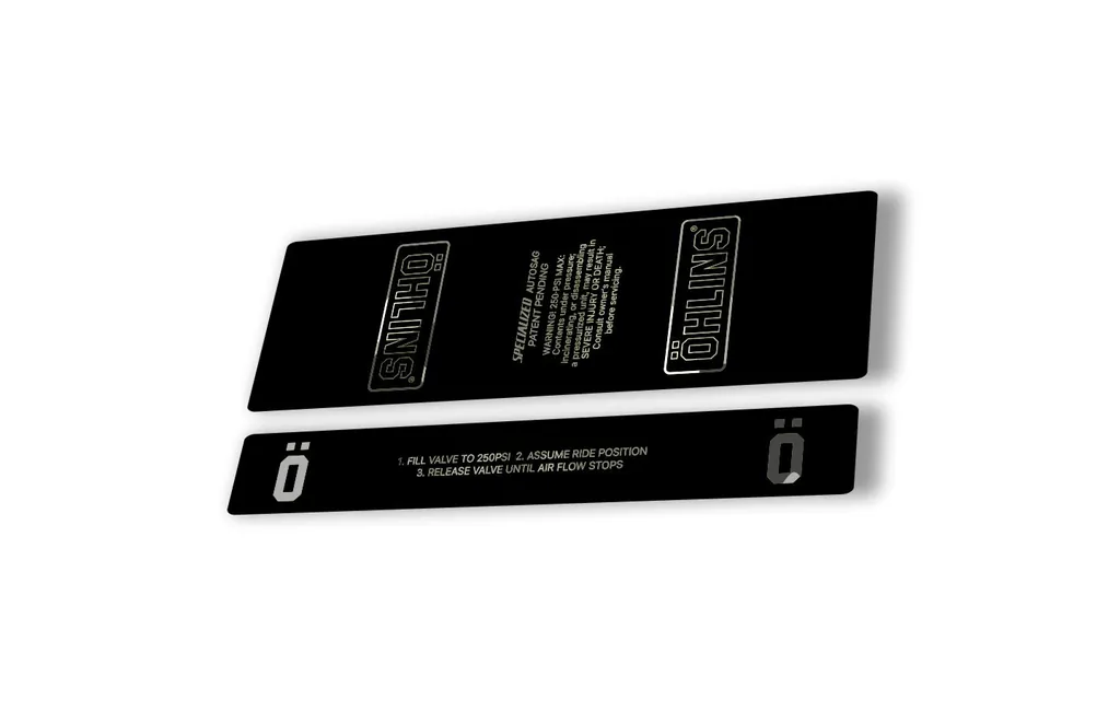 Ohlins STX22 Rear Shock Decal Mountain Bike Cycling Sticker Adhesive White Camo - 1