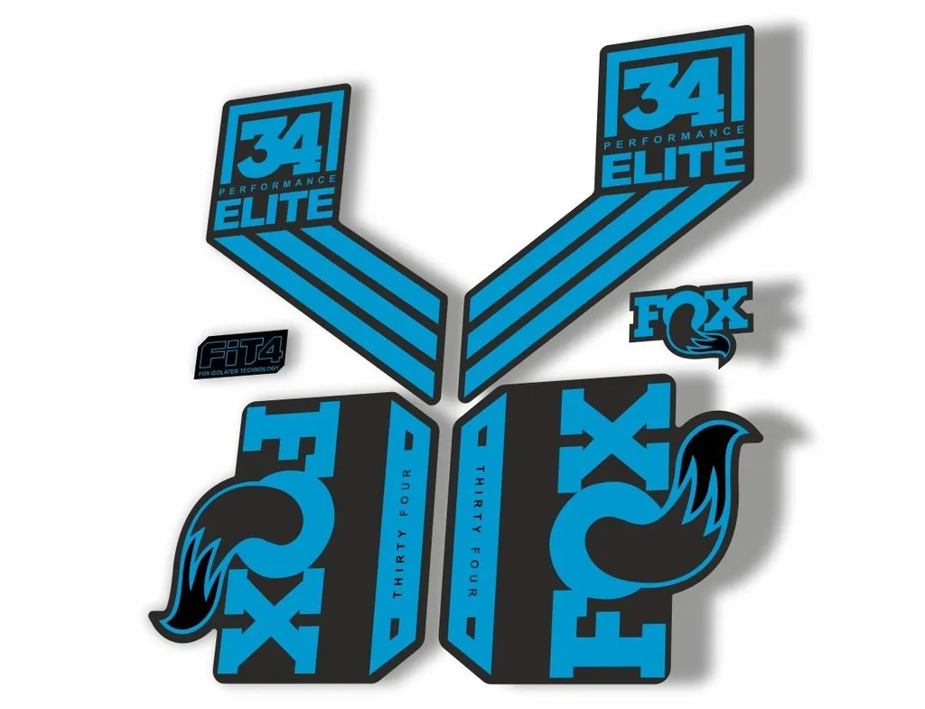 FOX 34 Elite Performance 2017-18 Fork Suspension Factory Decal Sticker Blue - 1
