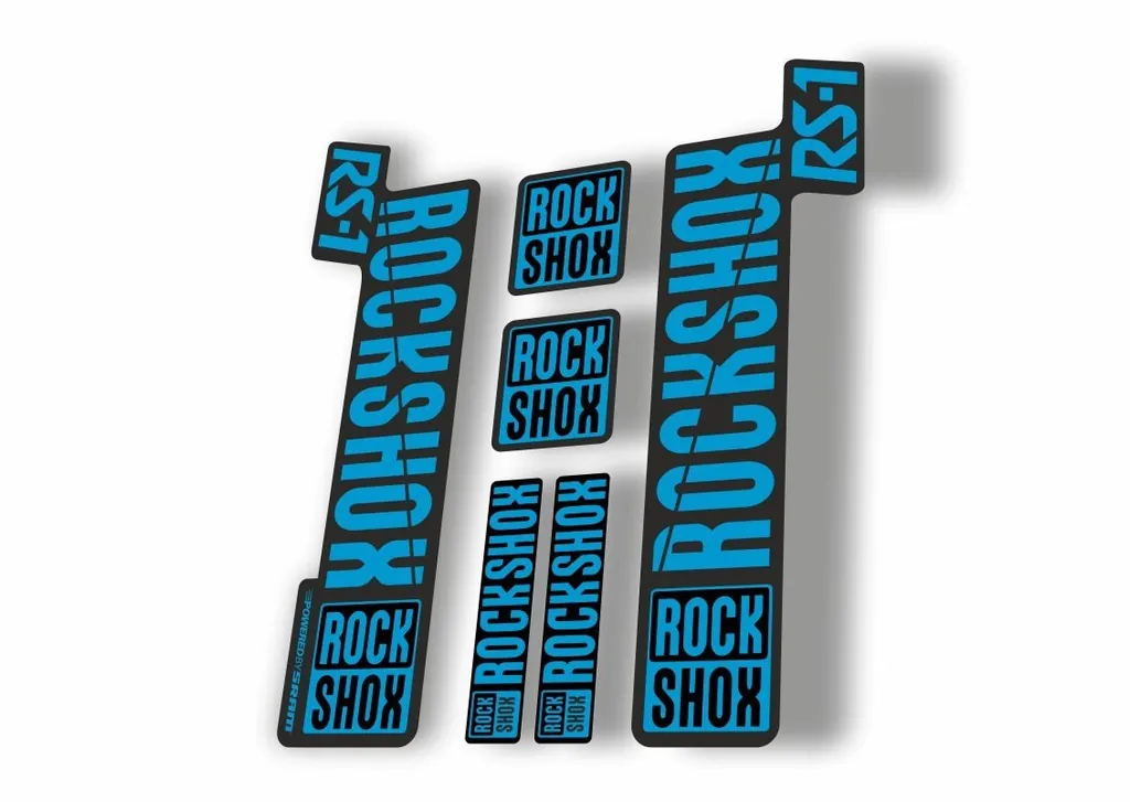 Rock Shox RS1 2018 Fork Decal Mountain Bike Cycling Sticker Adhesive Blue - 1