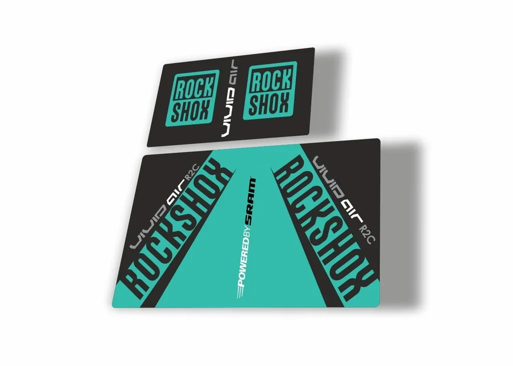 Rock Shox Vivid Air R2C 2017 Rear Shock MTB Decal Sticker Adhesive Dolphin - 1