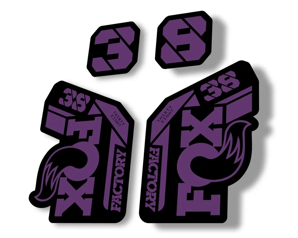 FOX 38 2021 Factory Forks Suspension Decals Sticker Set Adhesive Purple - 1