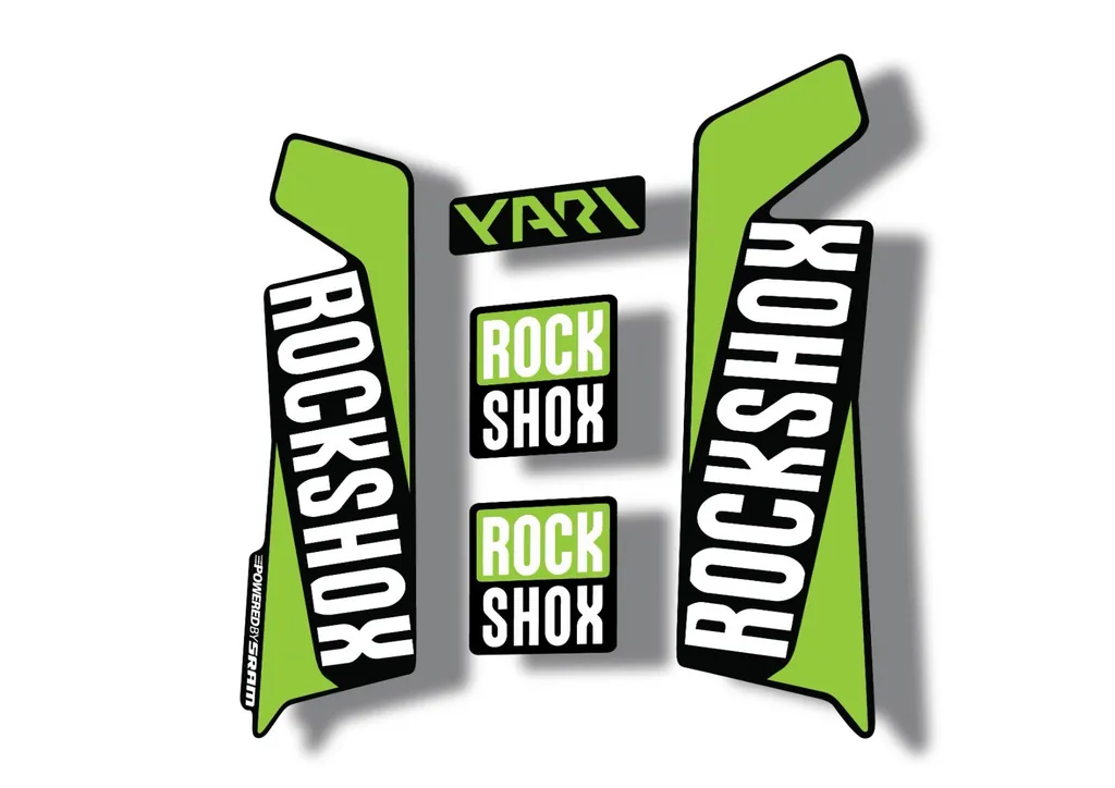 Rock Shox YARI 2017 Fork Decal Mountain Bike Cycling Sticker Adhesive Green - 1