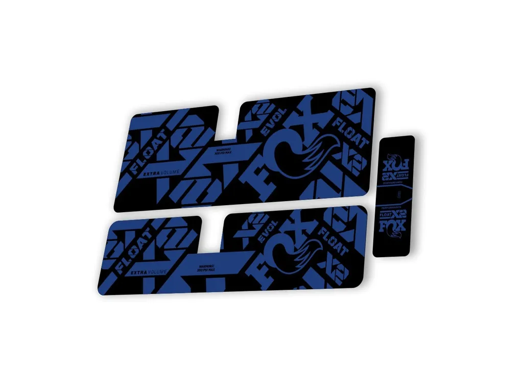 FOX Float X2 Performance 2021 Rear Shock Suspension Sticker Decal Kit Dark Blue - 1
