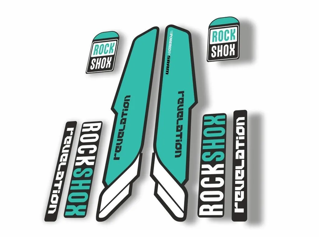 Rock Shox REVELATION 2013 Mountain Bike Cycling Decal Kit Sticker Dolphin - 1