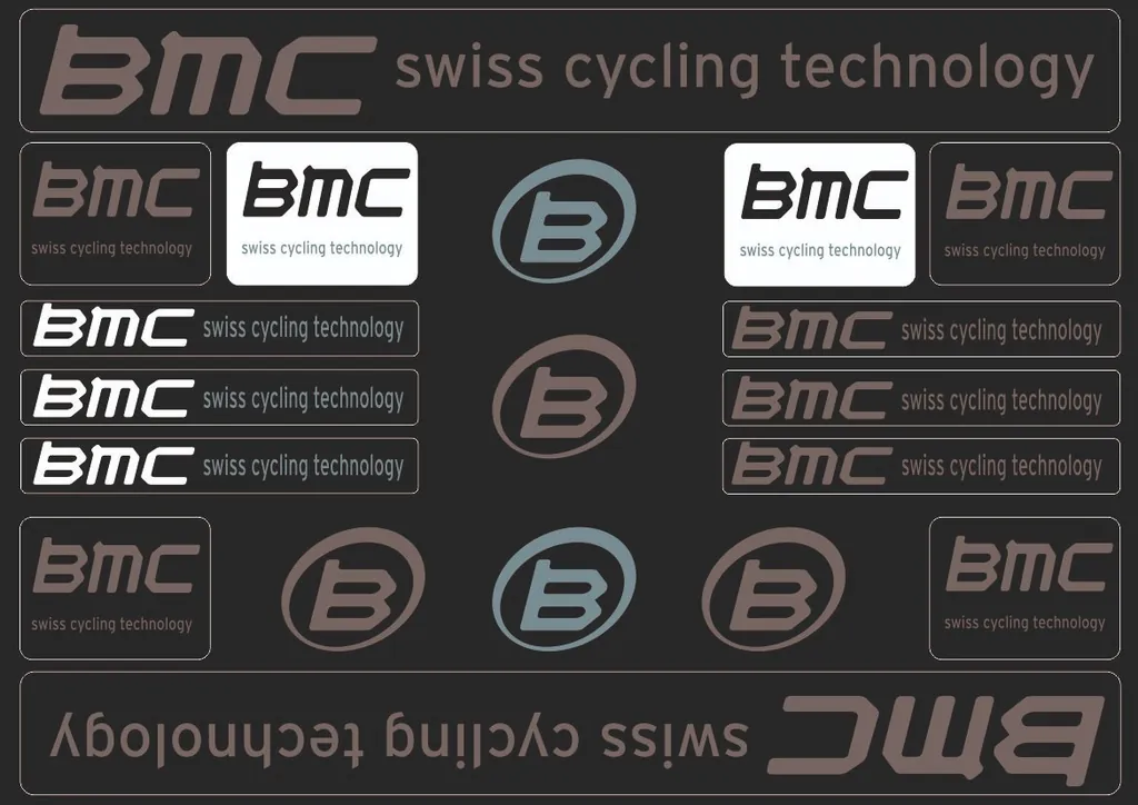 Bicycle Vinyl Frame Stickers Custom Compatible with BMC Gray - 1