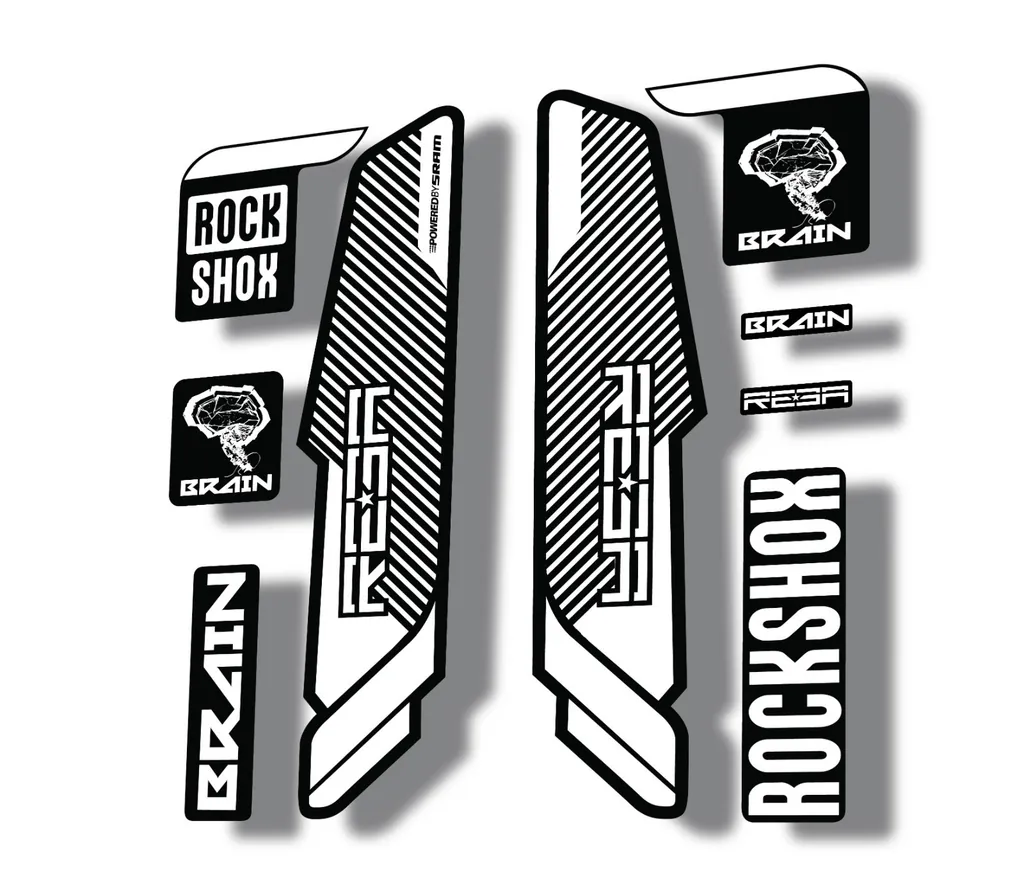 Rock Shox REBA 2014 Brain Fork Decal Mountain Bike Cycling Sticker White - 1