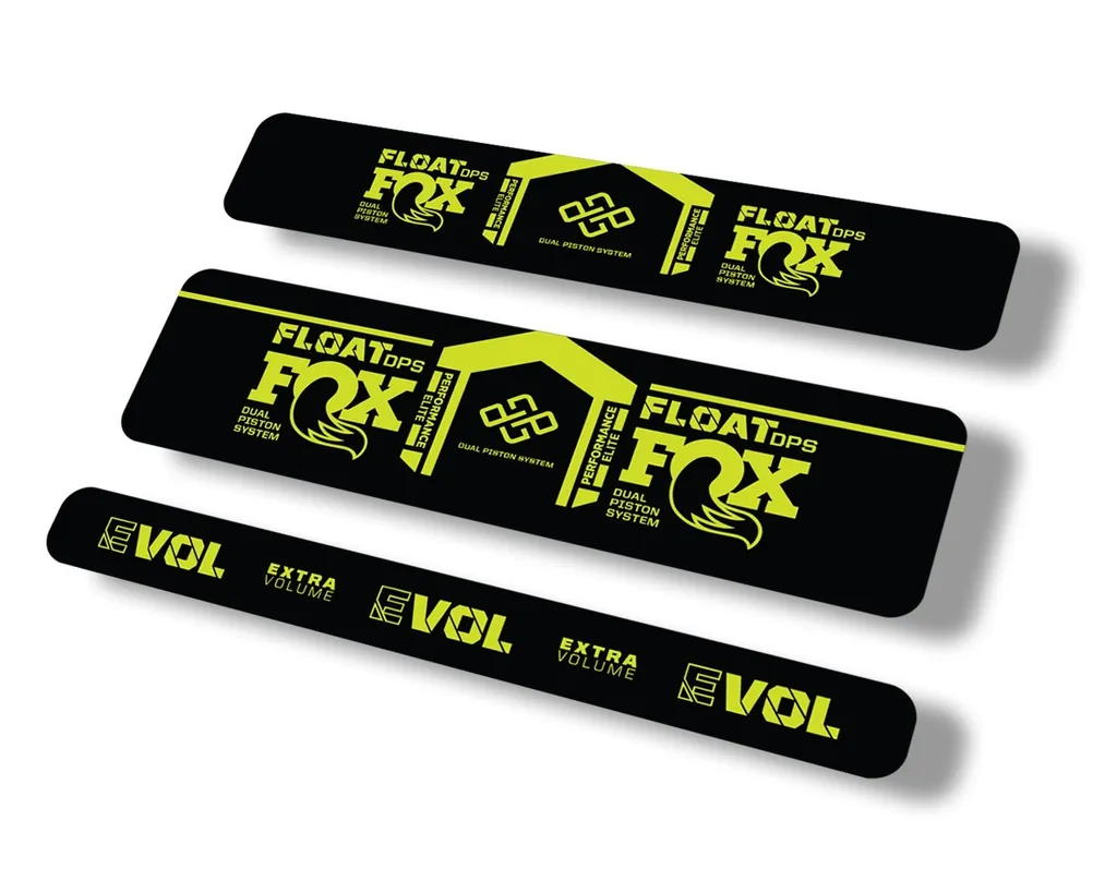 FOX Float DPS 2021 Performance Elite R Rear Shock Sticker Decal Lime Green - 1