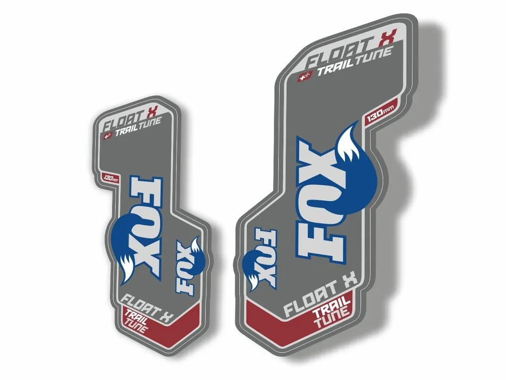 FOX Float X Trail Tune 2009 Forks Suspension Factory Decal Sticker Adhesive Gray - 1