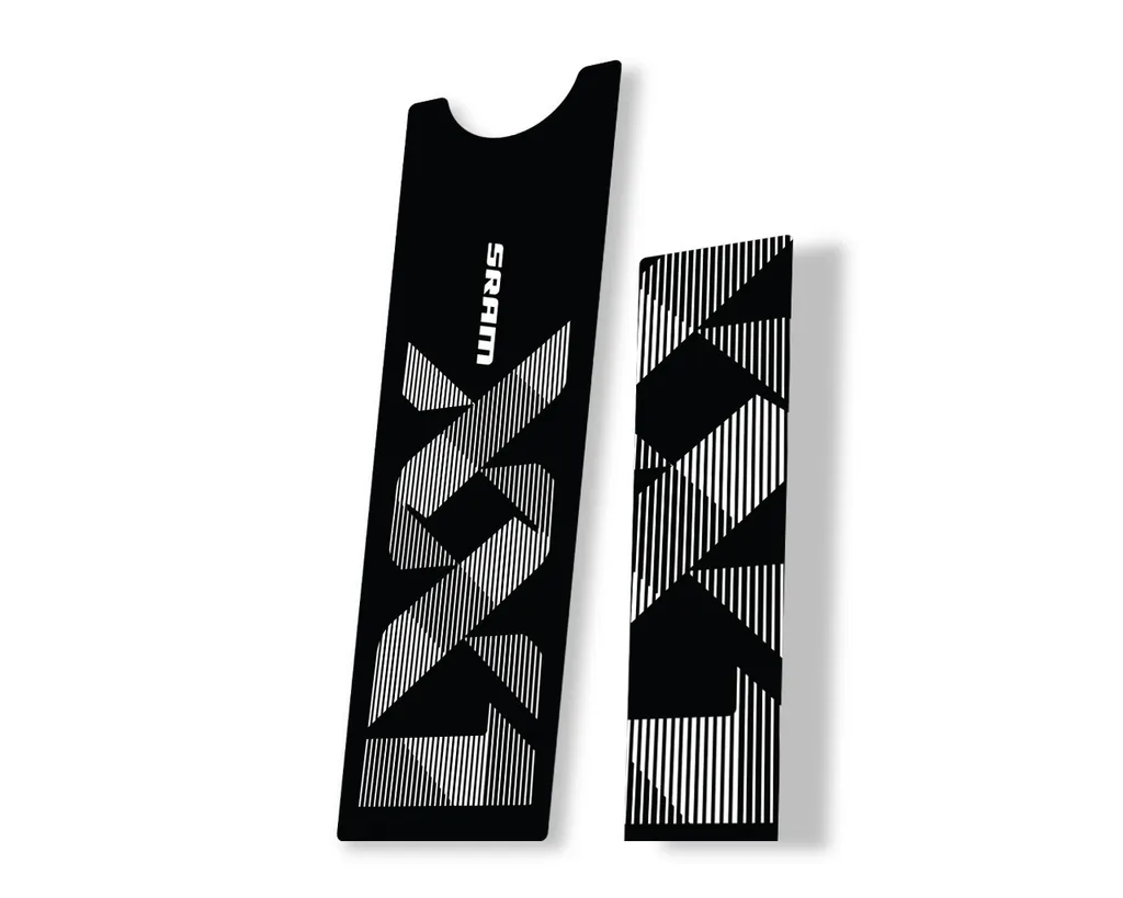Crank Set Stickers Decals MTB Sram XX1 Eagle Dub 2018 Bicycle 2Pcs White - 1